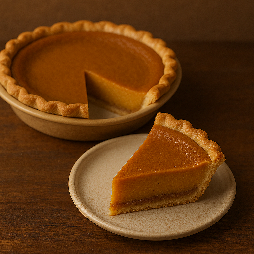 Pumpkin Pie with Praline Base